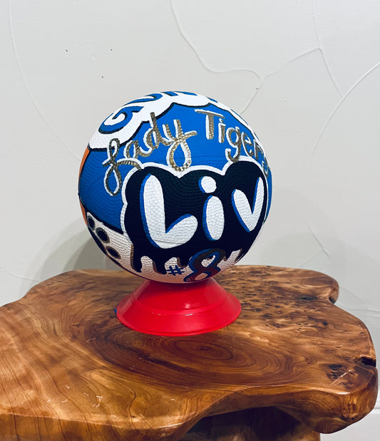 Custom Painted Mini Baskeball